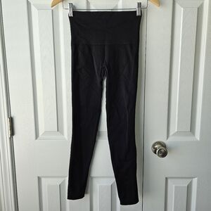 Spanx Women's Black Leggings Stretch Seamless Skinny Shapewear Slimming Size S